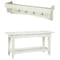 Alaterre Furniture Shaker Cottage Tray Shelf Coat Hook with Bench Set, Ivory ASCA0309IV - alternate 1